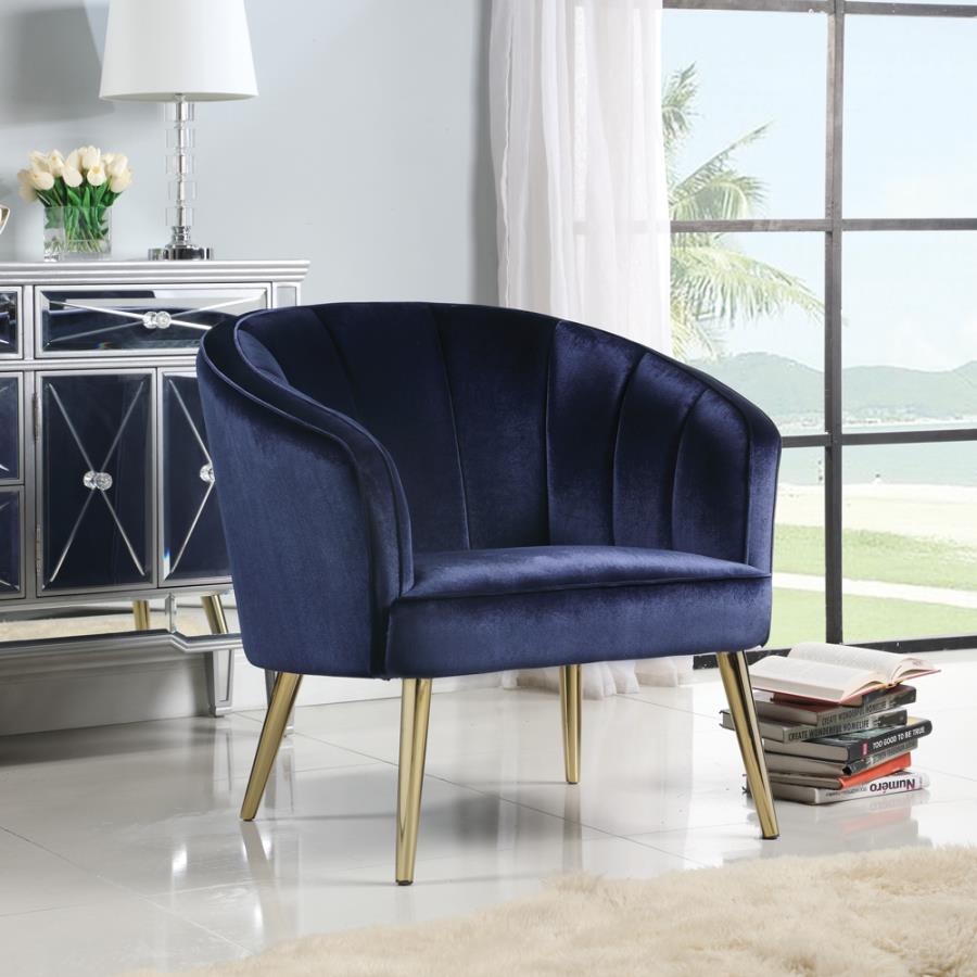 Upholstered Sloped Arm Accent Chair