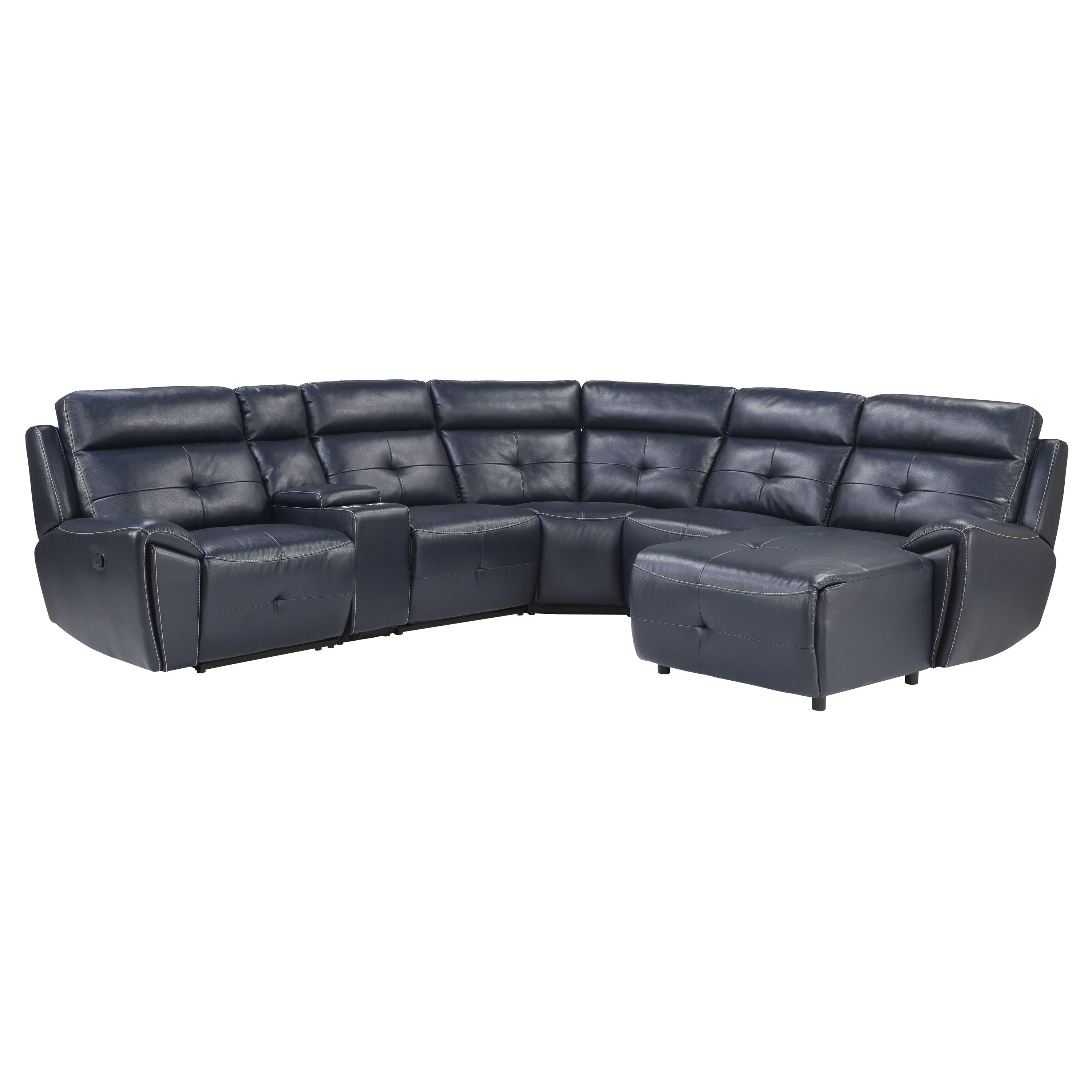 Avenue Reclining Sectional in Blue