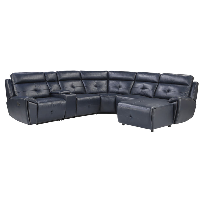 Avenue Reclining Sectional in Blue