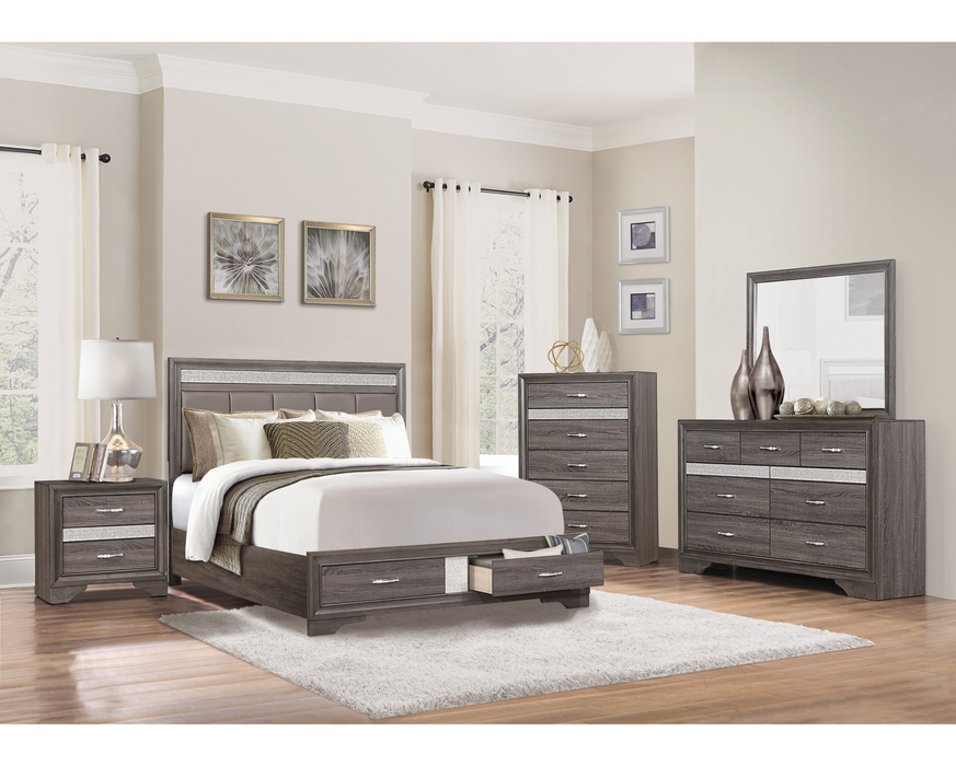 Luster Bedroom Set in Grey