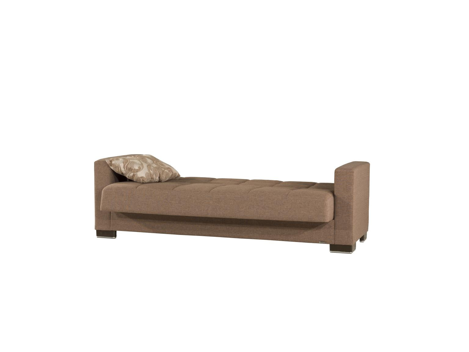 Marco Click Clack Sofa and Loveseat in Light Brown