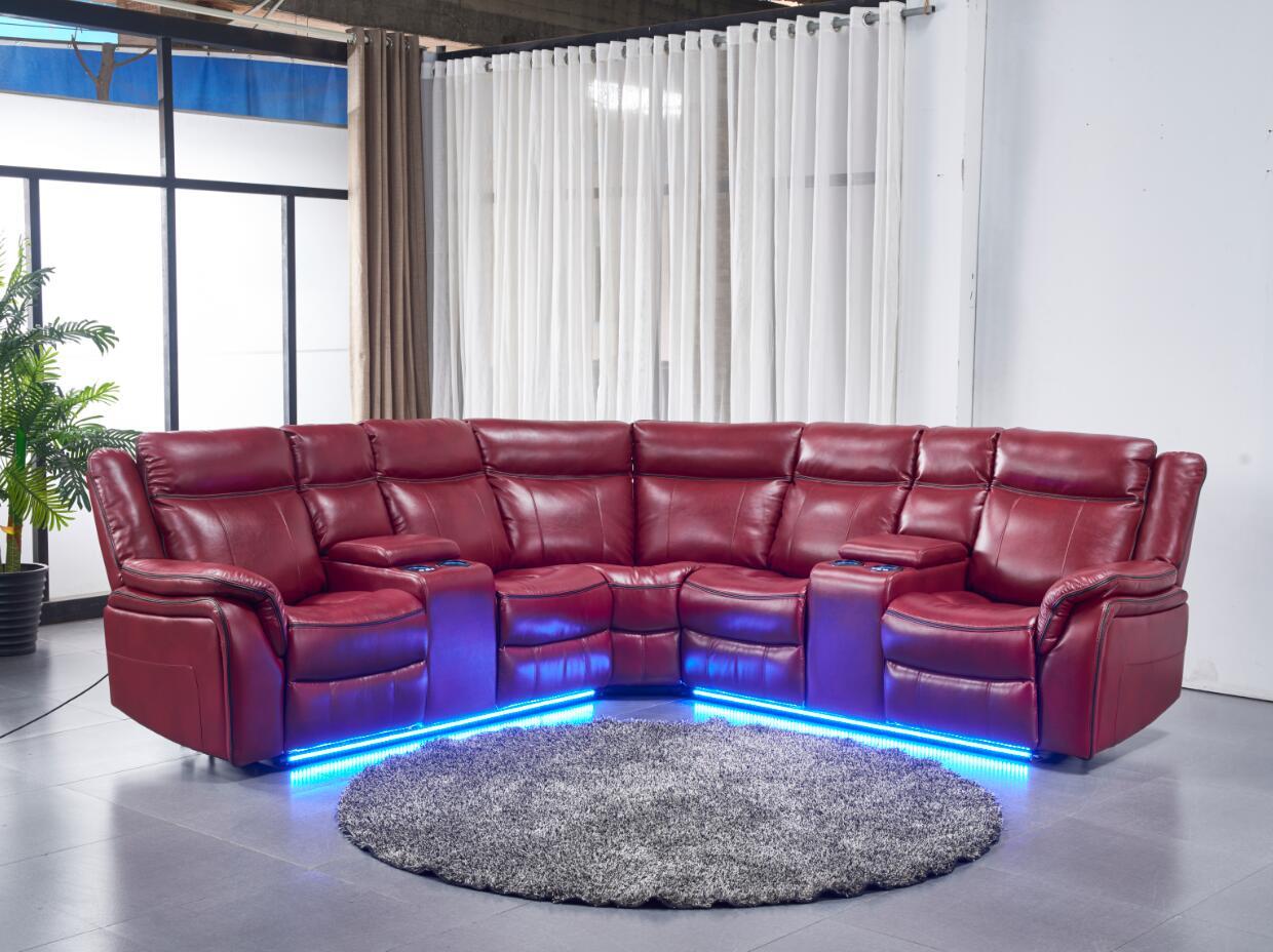 Falcon LED Power Reclining Sectional