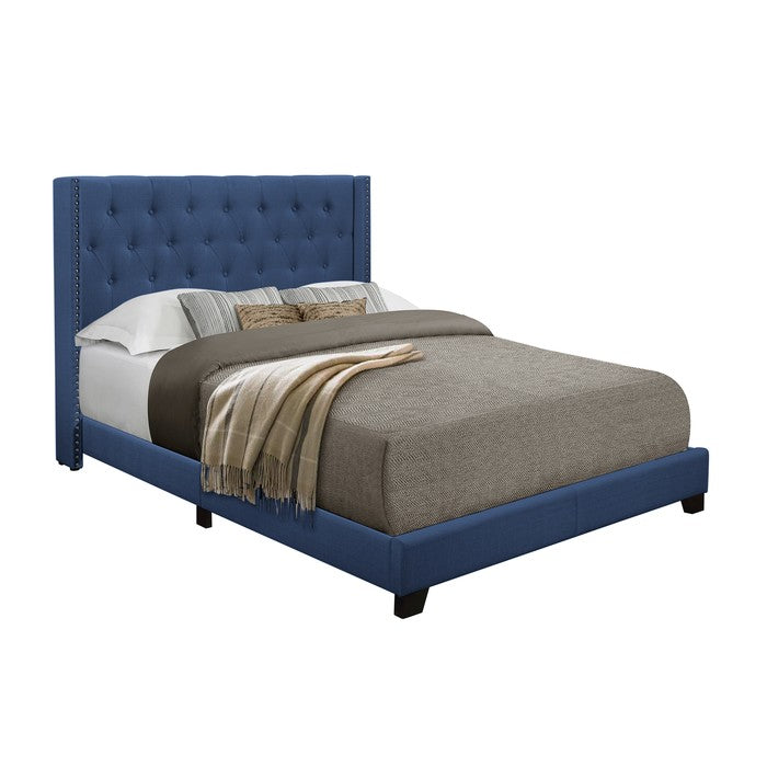 Blue Upholstered Standard Bed