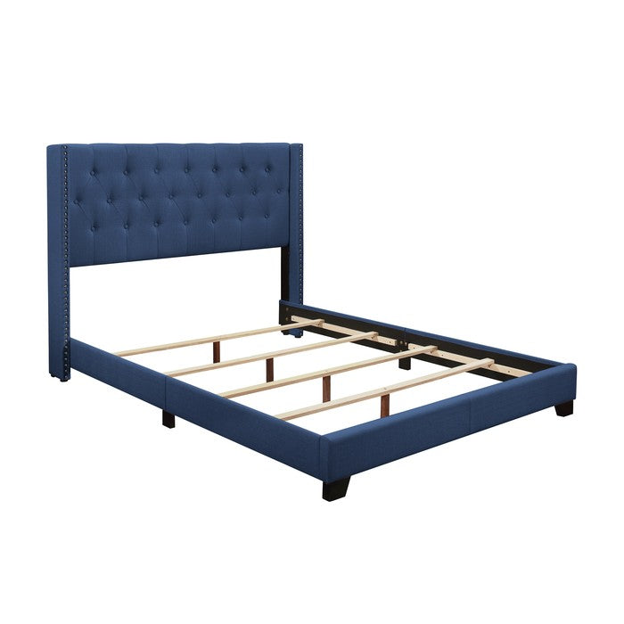 Blue Upholstered Standard Bed