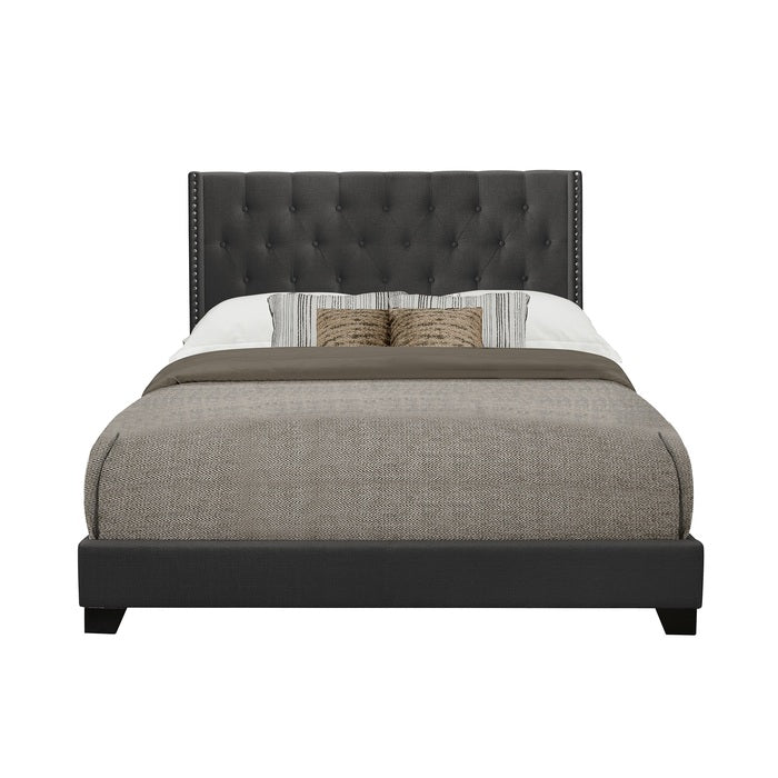 Dark Grey Upholstered Standard Bed