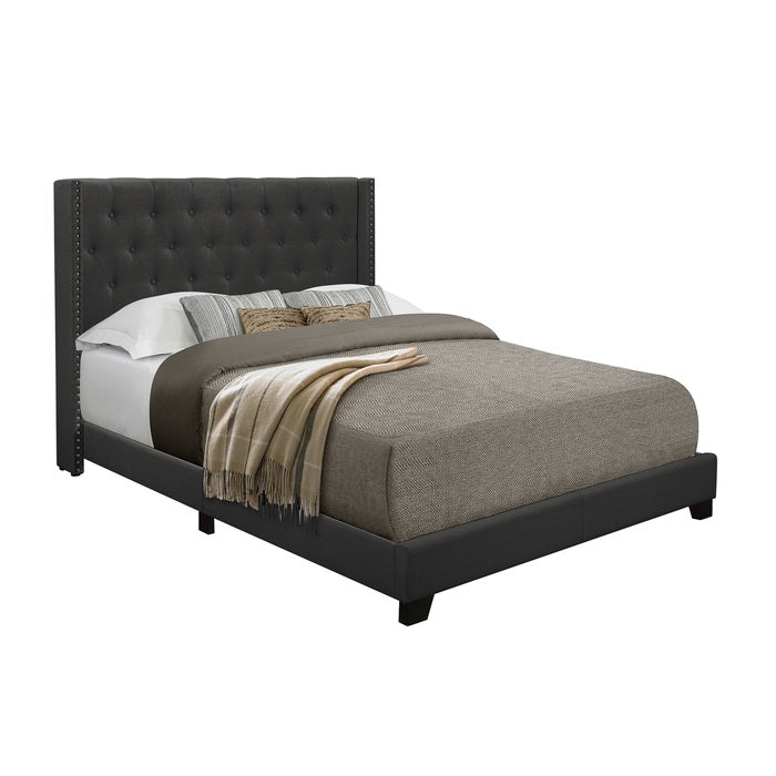 Dark Grey Upholstered Standard Bed