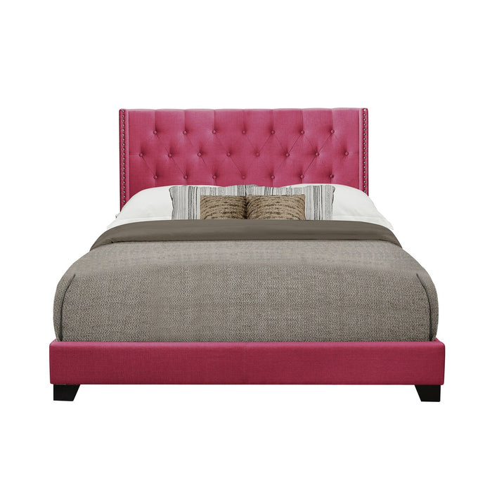 Pink Upholstered Standard Bed