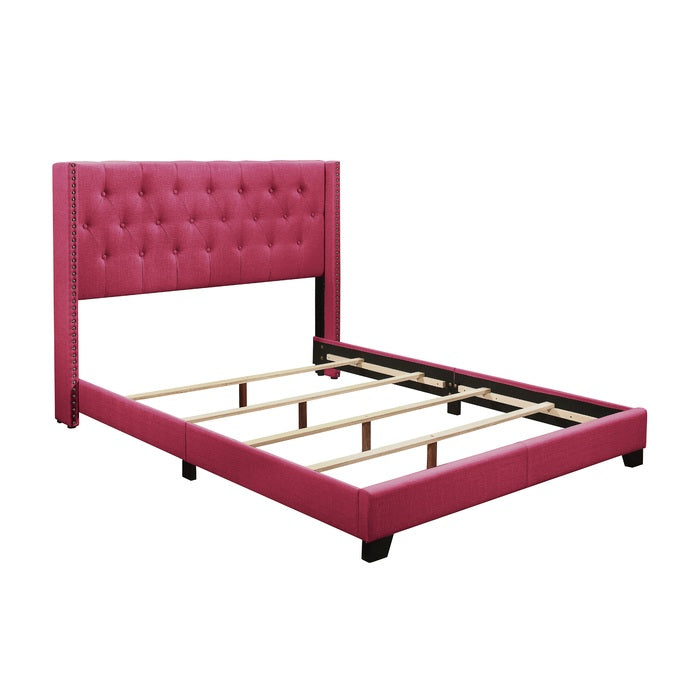 Pink Upholstered Standard Bed